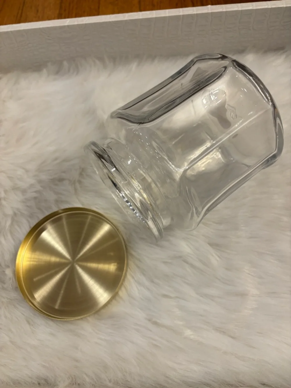 Hearth & Hand Glass Storage Jar with Gold Lid